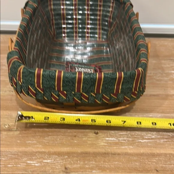 Longaberger Brown Holiday Cheer Basket with Green Liner - Picture 15 of 16
